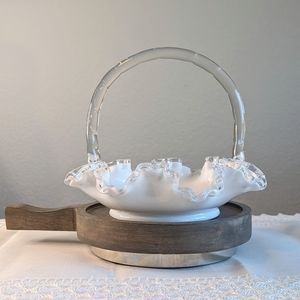 Fenton Silver Crest Basket
